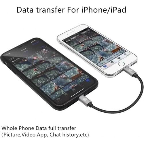 Data Lighting To Lighting Adapter For Mobile Phone PAD 8 8p X XS MAX 11Pro 12PRO MAX 12 MINI IOS 12.4 Data Migration Cable Tool