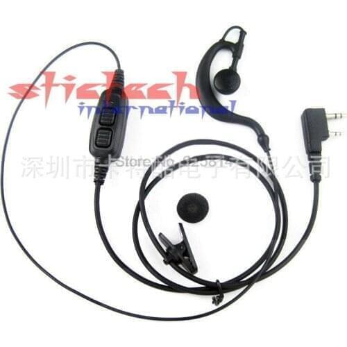 By dhl or ems 100 pieces hot sale Original Walkie Talkie for Baofeng Uv-82 Headset Micphone with Double PTT Button