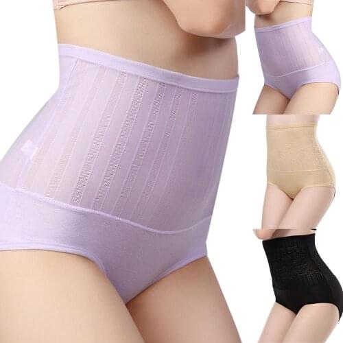 Women Underwear Sexy Lace Hollow High Waist Seamless Breathable Hip Lift Shapewear Briefs Slimming Underwear Tummy Control Body