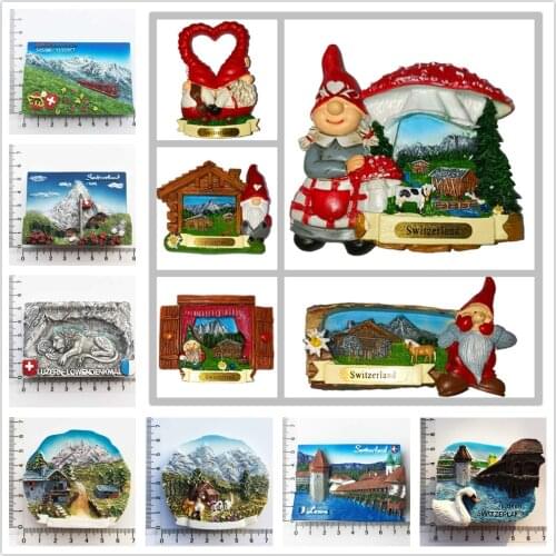 Europe Switzerland Lucerne Magnet Tourist Souvenirs Refrigerator Magnetic Stickers Travel Gifts