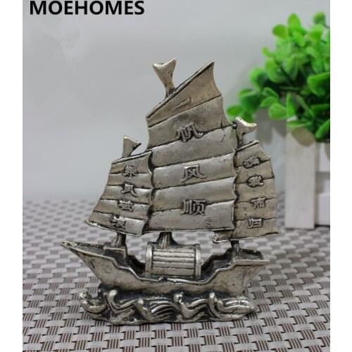 China Antigua fengshui paz, buena suerte tibet plata vela estatua decoración del hogar regalo artesanía de metal