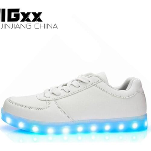IGxx LED Light Up Shoes Light For Men LED Sneakers USB Recharging LED Shoes LED Women Glowing Luminous Flashing Shoes Kids