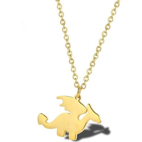 RIR Delicate Petite Dragon Necklace Tiny Flying Dragon Pendant necklaces Best Bridesmaid Gift For Women