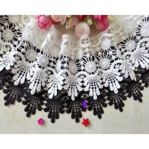 9cm Wide Good Quality Fine Water Soluble Embroidery Lace DIY Childrens Clothing Skirt Wedding Bra Edge Sewing Accessories