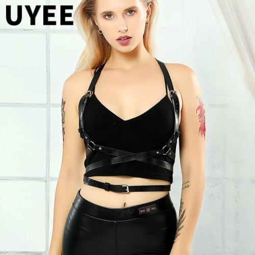 UYEE Trendy Sexy Lingerie Belt Adjustable Leather Garter Women For Female Erotic Waistband Body Suspenders Harness LB-007