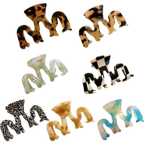 Hair Clip Set for Women Tortoise Shell Multiple Color Claw Clip French Design Barrettes Non-Slip Fashion Accessories