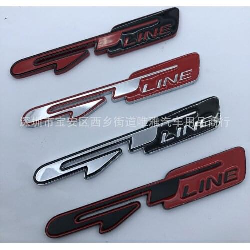 10pcs GT Line Car Emblem Decals Sticker For Kia Forte Ceed Stinger Shuma Rio Sportage Soul Cerato Accessories