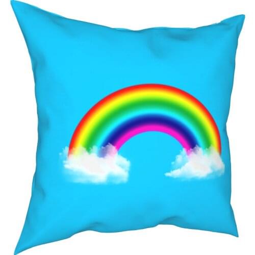 Rainbow With clouds pillow cases Colour Roygbiv Gay Pride LGBT Love is Love pillow cover Decor pillow cover for Home 40x40cm