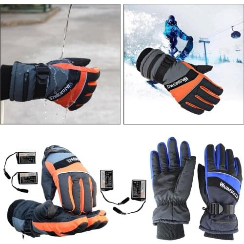 Electric Heated Gloves Rechargeable Batteries Waterproof Thermal Hand Warmer Warming Glove for Skiing, Snowboard, Motorcycle