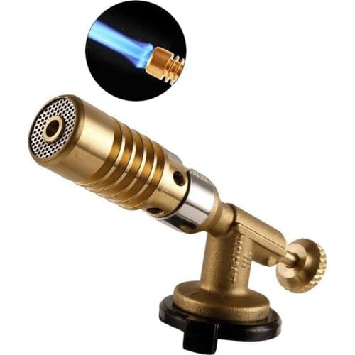 BBQ Spray Gun Adjustable Blow Welding Torch Flame Gun Outdoor Flame Lighter For Camping Barbecue Portable Copper Blowtorch 1pcs