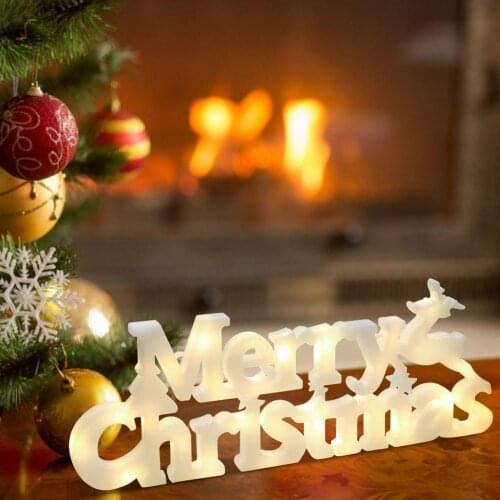 Christmas Decoration 2022New Year Xmas Merry Christmas LED Letter Tag Light String Fairy Garland Home Decoration Christmas Light