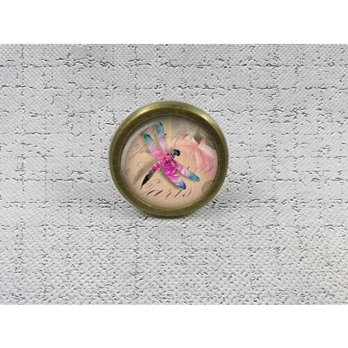 Dragonfly Dresser Knobs Vintage Style DIY Knobs Copper Sliver Bronze Modern Funiture Door Cabinet Handles Hardware