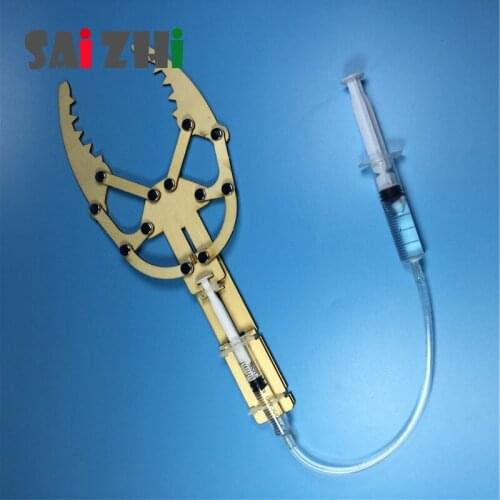 Saizhi Diy Piston Hydraulic Arm Developing Intellectual STEM Toy Science Experiment Kit Kids Lab Set Birthday Gift SZ3226