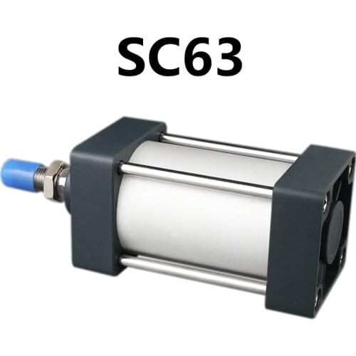 SC63 Standard Air Cylinders 63mm Bore Double Acting Pneumatic Cylinder SC 50/75/100/125/150/175/200/250/300mm Stroke Hot Sale