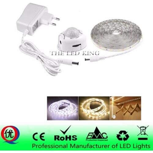 DC12V LED Strip 2835 Motion Sensor controller Auto ON/OFF IP65 waterproof Flexible LED Tape 1M 2M 3M 4M 5M Sensor Bed Light