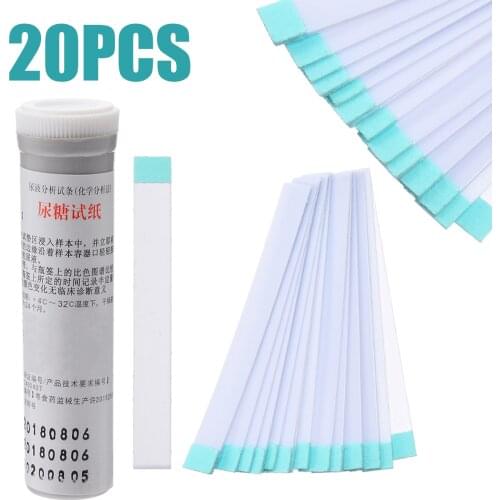 20 Strips Urinalysis Glucose Diabetes Urine Strip Test Pack Protein Ketone Blood Urine Test Reagent Strip Quick Self check