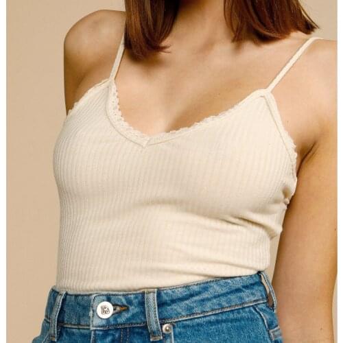 2021 spring and summer sexy sling lace sleeveless top