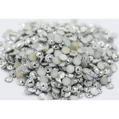 Jelly Silver Hematite Color Sunflower 4mm,5mm,6mm Facets FlatBack Resin Rhinestone Nail Art Garment Decoration Stones/Beads