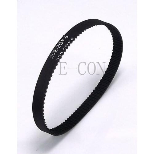 1pcs/lot 202-GT2 Loop Timing Belt Width 6mm GT2 Belt Rubber Fiberglass Inner Length 202mm 101 Teeth for GT2 Timing Pulley