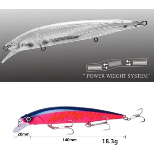 1PCS Minnow Fishing Swim Pesca Wobbler Jig Crankbait Fish Lure 125cm/17g Artificial Hard Bait Trolling Carp Lures Fishing tackle