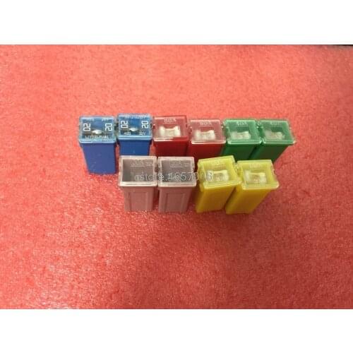 10pcs freedoom choose from mix long tpye MAX Large Size Auto Fuse Car Boat Motorcycle Blade Fuses 20A 30A 40A 50A 60A