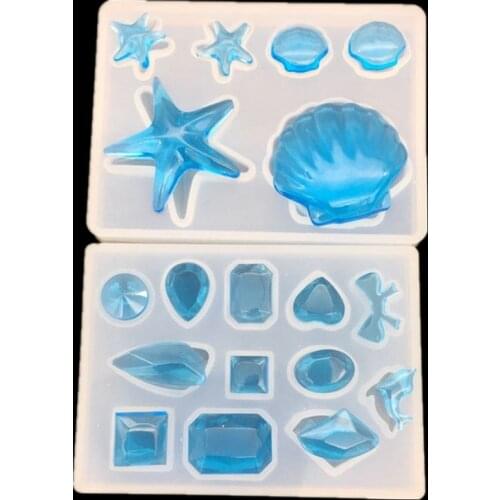 2 Set Silicone Casting Resin Molds For DIY Resin Jewelry Pendants Earrings Silicone Casting Mold Tools For Clay Epoxy Resin