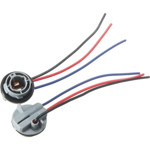 2pcs/lot 157 LED Brake Light Bulb Socket BA15S 1156 Adapter Harness Plug Connector 2057 2357 Wiring Socket