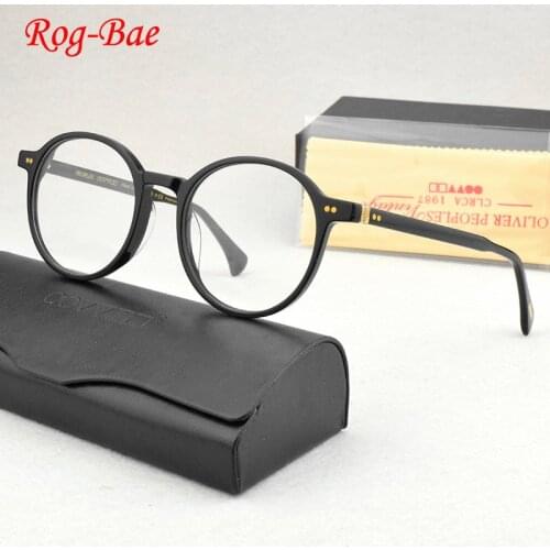2020 Retro acetate eyeglasses men myopia reading square woman transparent Optical glasses frame round Computer spectacle frames