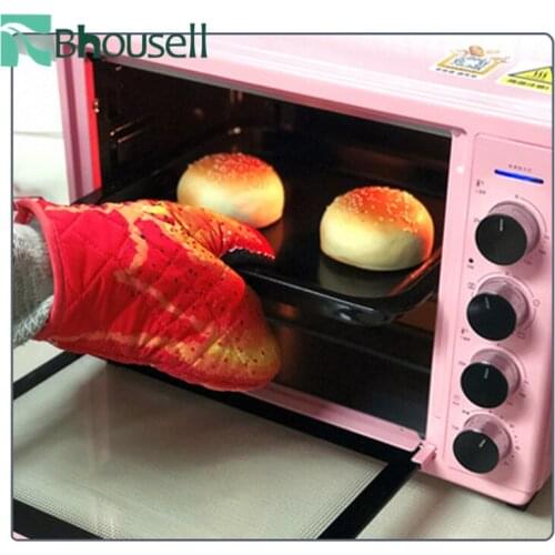 3D Crab Claw Gloves 1 Pair BBQ Microwave Heat Resistant Non-slip Gloves Cotton Baking Insulation Long Mitts Kitchen Gloves