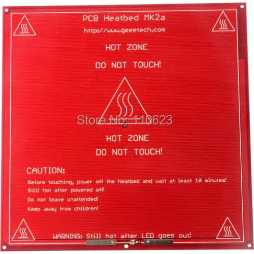 3D Printer Reprap PCB Heatbed MK2A RepRap (resistor and LEDs soldered)