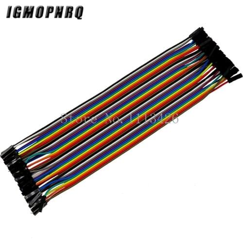 40pcs in Row Dupont Cable 20cm 2.54mm 1pin 1p-1p Female to Female Jumper Wire for breadboard