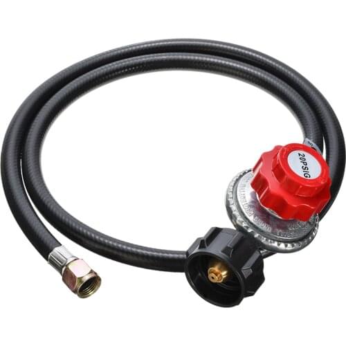 5/16'' 20PSI Propane Gas Regulator BBQ Grill Burner With 46'' Hose High Pressure Hose Kit Valve Tool Part