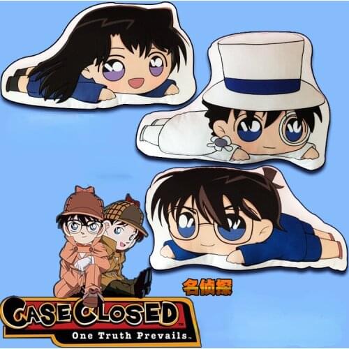 Anime Detective Conan Pillow Toy Kaito Kuroba Short Plush Stuffed Doll Pillow Double Sided Toy 40cm Gift