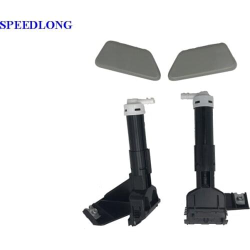 1Set Car Left Right Headlight Water Spray Washer Nozzle Headlamps Cleaning Washer Cover Caps For Mitsubishi Outlander 2013-2015