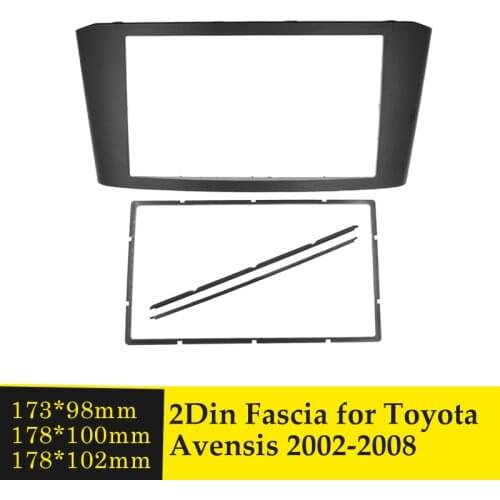 Double Din Car Radio Fascia for TOYOTA Avensis 2002-2008 Audio DVD Player Bezel Facia Mount Kit Adapter Trim Stereo Audio Frame