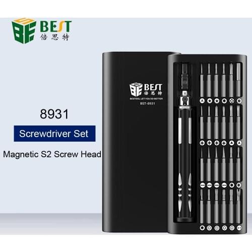 BST-8931 25 In 1 Precision Screwdriver Set Quality Aluminum Magnetic S2 screw head Kit For Phone PC laptop Watch Repair Tool Kit