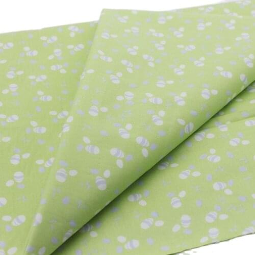 CMCYILING Light Green Cotton Fabric For Sewing Doll Printed Cotton Cloth 50cm*110cm