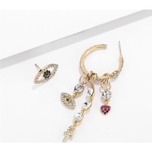 European and American new style high exaggeration set eye irregular pendant earrings ornaments