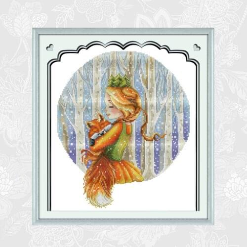 Forest Princess Counted Cross-stitch Printed Canvas 14ct 11ct Embroidery Handmade Accessories Needlework Cross Stitch kits