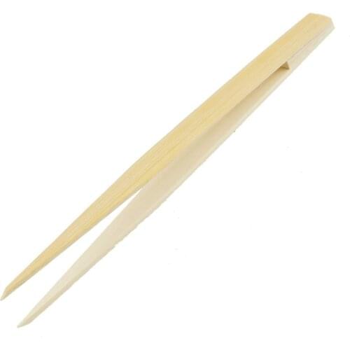 KSOL Pointy Tip Bamboo Straight Tweezer Tea Tong Handy Tool