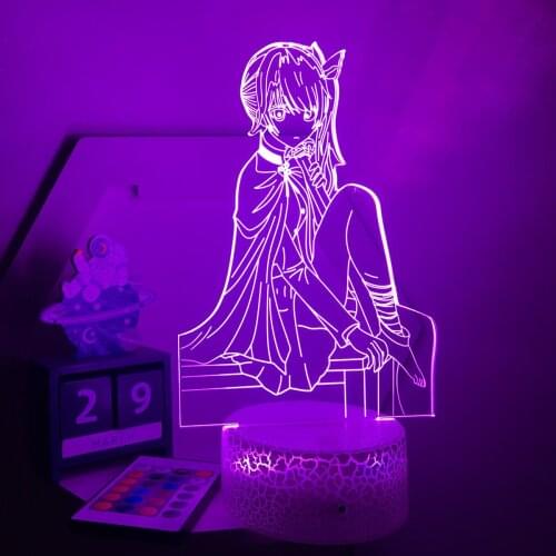 3d Lamp Anime Demon Slayer Kocho Kanae Light for Bedroom Decor Child Kids Birthday Gift Manga Kocho Kanae Lamp Kimetsu No Yaiba