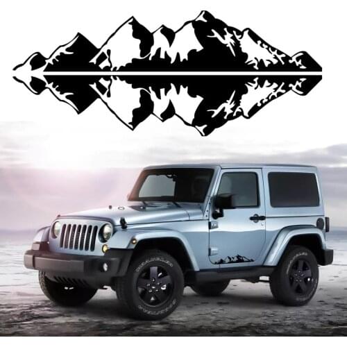 Cartoon Mountain Range Car Sticker for Auto Decal Vinyl Car Window Body Decoration Sticker Car Accessories