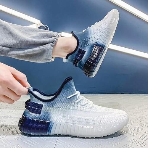 Mens Shoes Mesh Surface Breathable Sports Shoes Youth Trend Middle School Students Leisure Sports Tide Shoe Gradually Tide Shoe