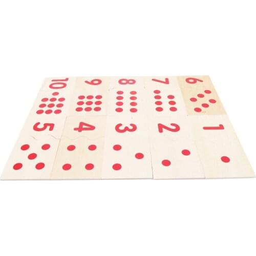 Montessori Educational Wooden Toys For Children Number And Counter Match-up Puzzle Early Toys Childhood Education 1 Set