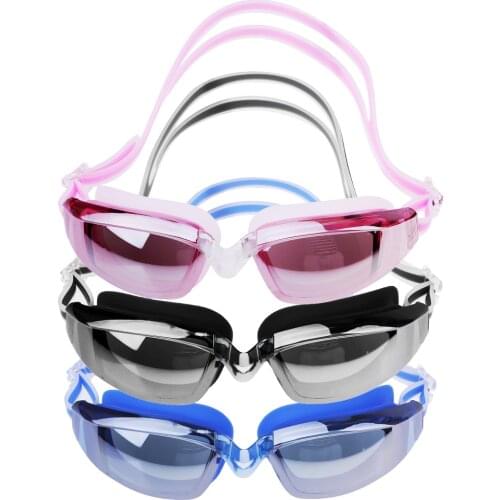 Women Men Anti-Fog Swimming Glasses Leakproof Swim Googles with Silicone Frame Earplug and Storage Case