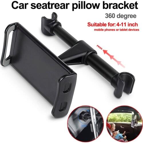 Mobile Phone Holder Stand 360 Rotation Adjustable Car Back Seat Stand For IPad Samsung Tablet Phone Car Rear Pillow Bracket