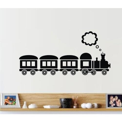 Train Wagons Wall Sticker Home Decor Kids Children Room Decoration Nursery Wall Decals Vinyl Wall Art Murals Poster Wallpaper
