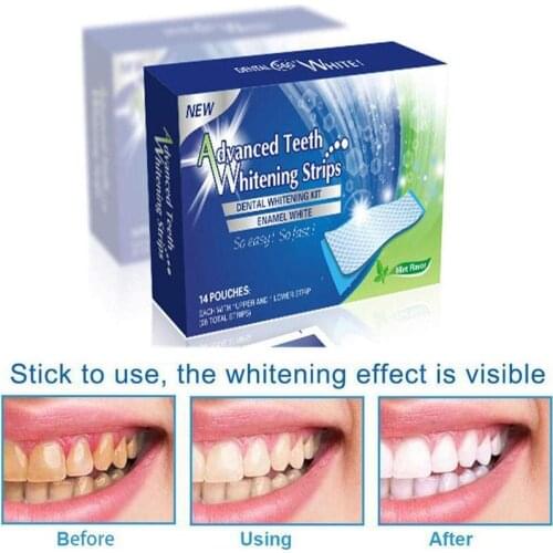 1 Bag Teeth Whitening Strips Tooth Bleaching Strip Blanqueador Dental Veneers Blanchiment Dentaire Teeth Whitener Tanden Bleken
