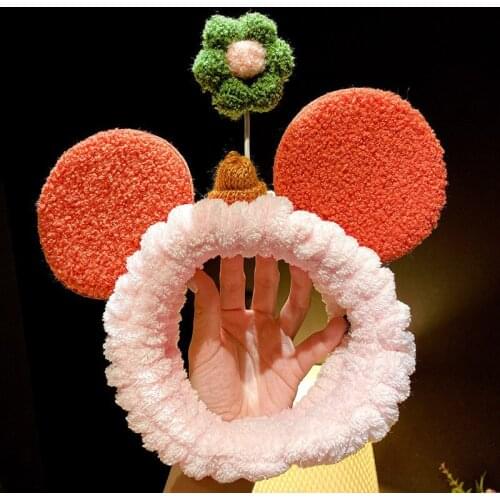 Hair Band Girl Wash Face Bundle Hair Plush Cute Cartoon Headband Three-dimensional Flower Girl Hairpin Headdress