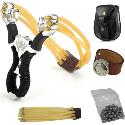 Slingshot for Hunting Mini Pocket Slingshot Professional Steel Slingshot Set Outdoor Powerful Slingshots Catapult Archery Bow